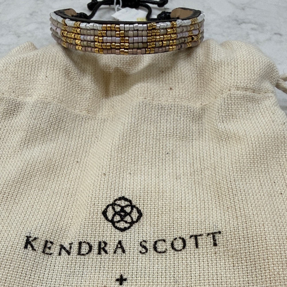 Kendra Scott Gold and Silver Beaded Bracelet, Ubuntu Life “Mama” - Picture 3 of 6